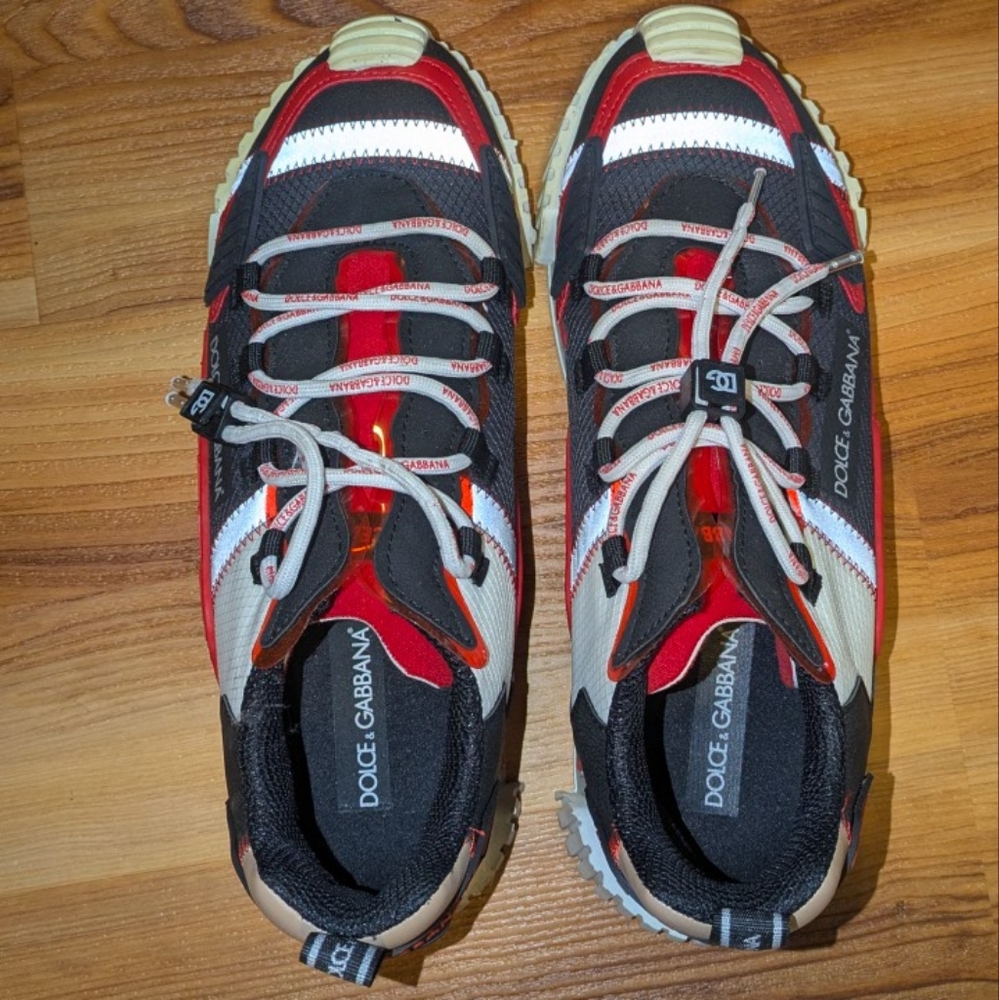 Dolce & Gabbana Red and Black Athletic Shoes